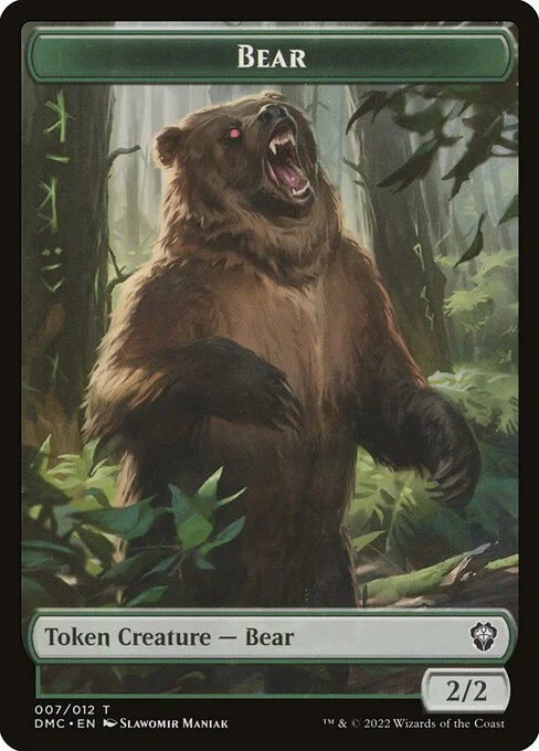 Bear, carta Magic di tipo Token Creature — Bear illustrata da Slawomir Maniak