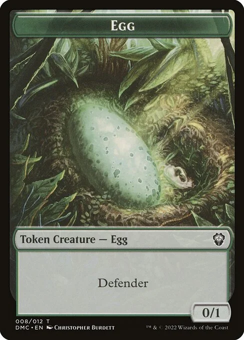 Egg, carta Magic di tipo Token Creature — Egg illustrata da Christopher Burdett