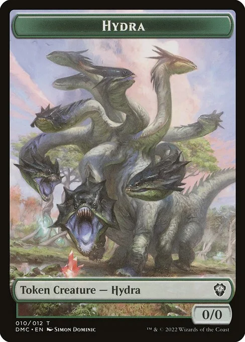 Hydra, carta Magic di tipo Token Creature — Hydra illustrata da Simon Dominic