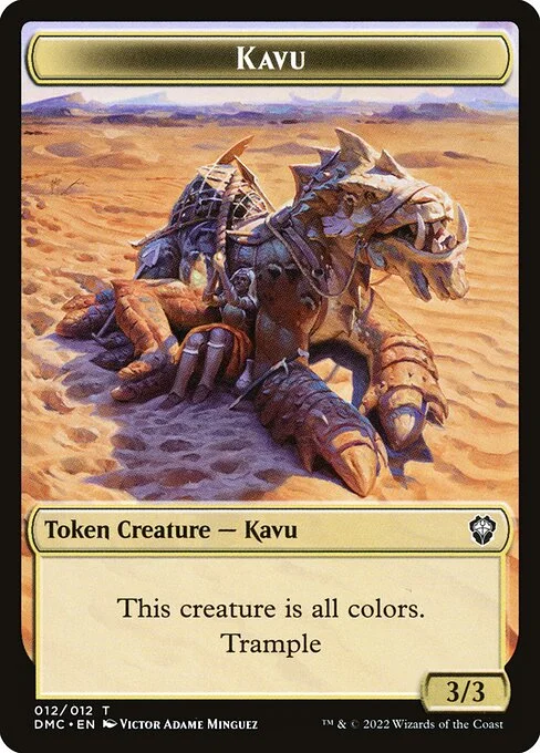 Kavu, carta Magic di tipo Token Creature — Kavu illustrata da Victor Adame Minguez