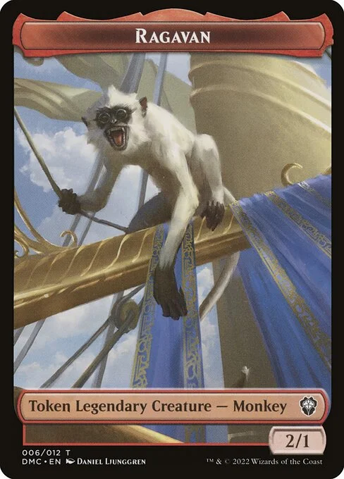 Ragavan, carta Magic di tipo Token Legendary Creature — Monkey illustrata da Daniel Ljunggren