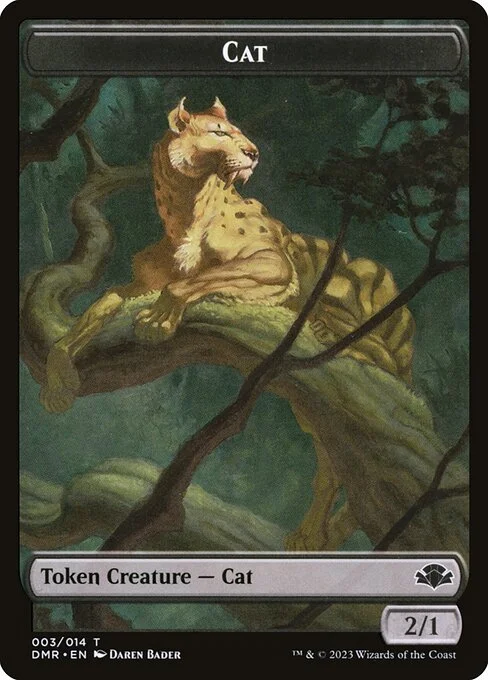 Cat, carta Magic di tipo Token Creature — Cat illustrata da Daren Bader