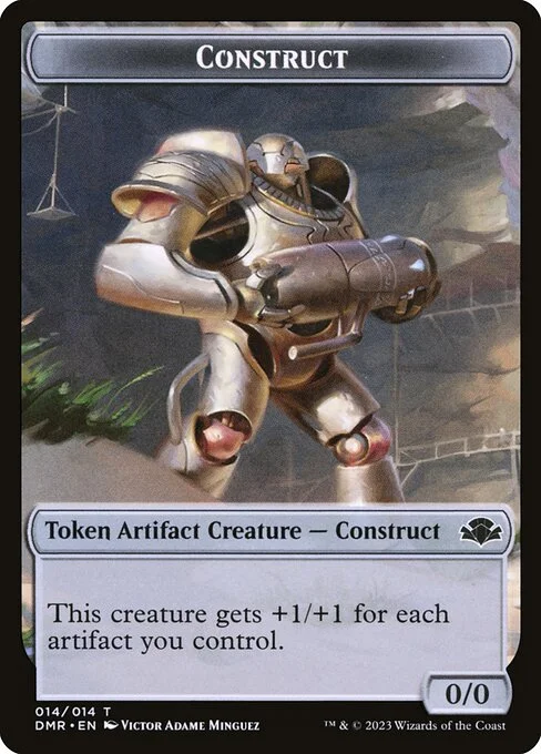 Construct, carta Magic di tipo Token Artifact Creature — Construct illustrata da Victor Adame Minguez