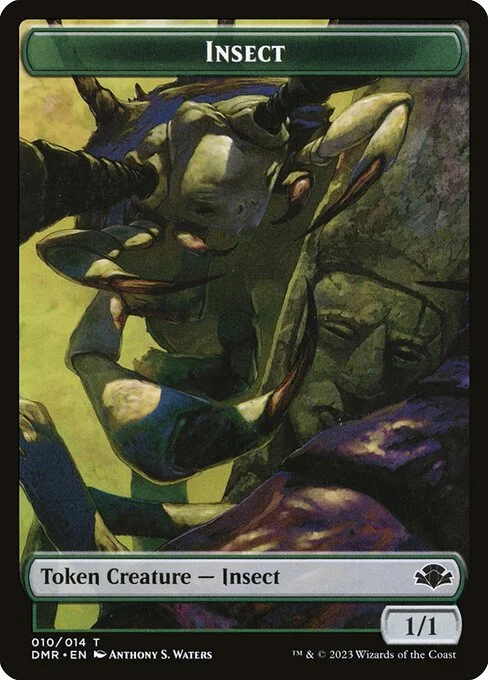 Insect, carta Magic di tipo Token Creature — Insect illustrata da Anthony S. Waters