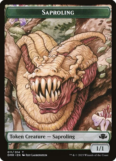 Saproling, carta Magic di tipo Token Creature — Saproling illustrata da Jeff Laubenstein