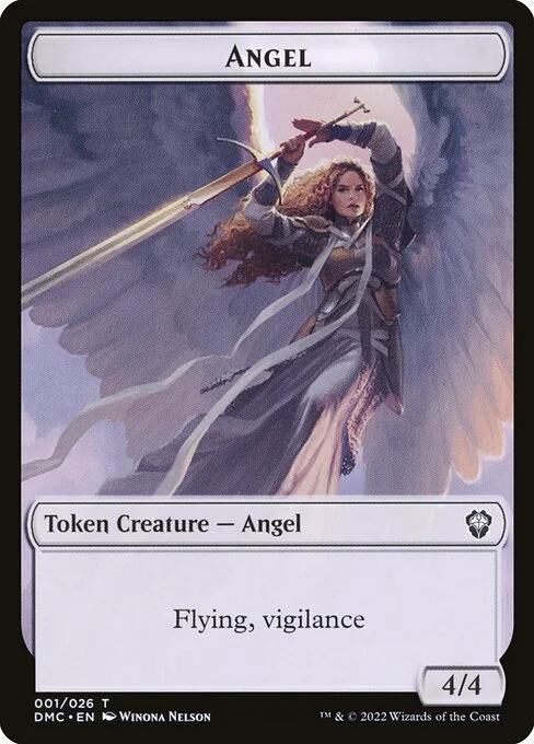 Angel, carta Magic di tipo Token Creature — Angel illustrata da Winona Nelson