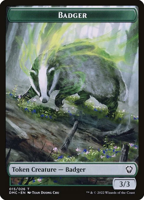 Badger, carta Magic di tipo Token Creature — Badger illustrata da Tuan Duong Chu