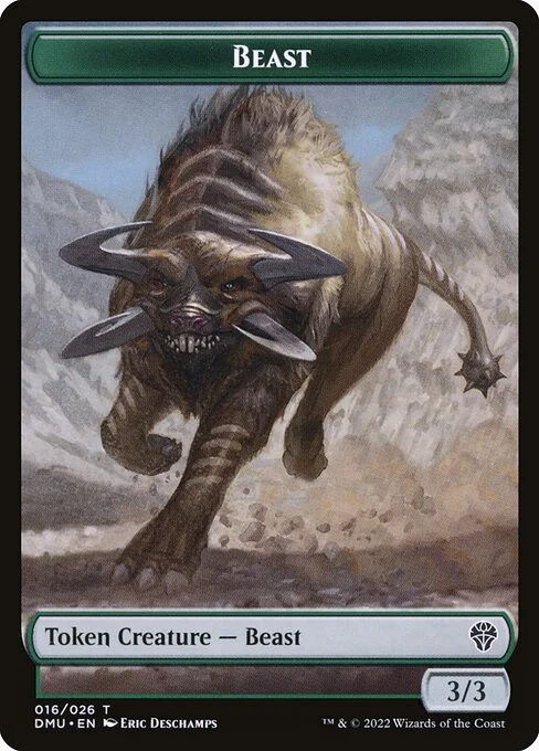 Beast, carta Magic di tipo Token Creature — Beast illustrata da Eric Deschamps