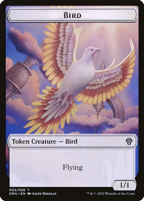 Bird, carta Magic di tipo Token Creature — Bird illustrata da Allen Douglas