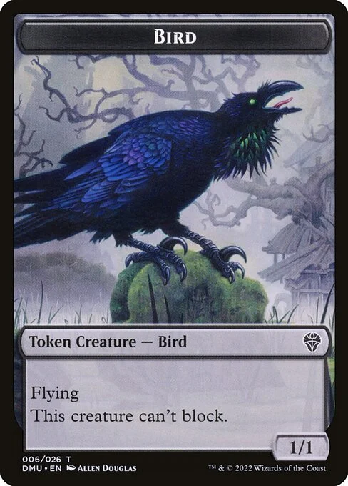 Bird, carta Magic di tipo Token Creature — Bird illustrata da Allen Douglas