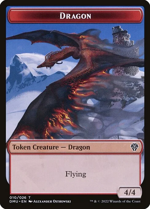 Dragon, carta Magic di tipo Token Creature — Dragon illustrata da Alexander Ostrowski