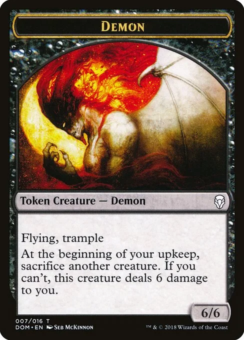 Demon, carta Magic di tipo Token Creature — Demon illustrata da Seb McKinnon