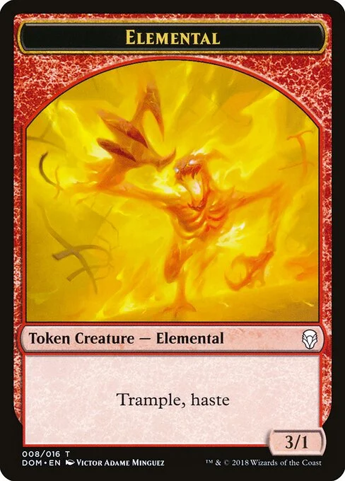 Elemental, carta Magic di tipo Token Creature — Elemental illustrata da Victor Adame Minguez