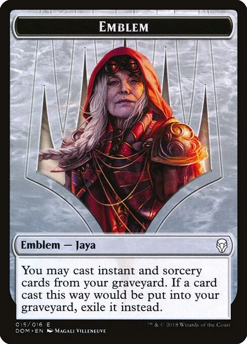 Jaya Ballard Emblem, carta Magic di tipo Emblem — Jaya illustrata da Magali Villeneuve
