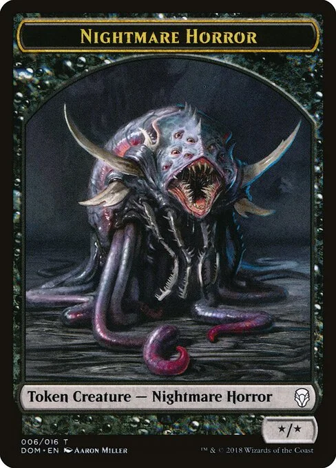 Nightmare Horror, carta Magic di tipo Token Creature — Nightmare Horror illustrata da Aaron Miller