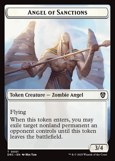 Angel of Sanctions, carta Magic di tipo Token Creature — Zombie Angel illustrata da Min Yum