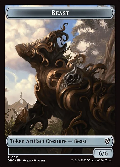 Beast, carta Magic di tipo Token Artifact Creature — Beast illustrata da Sara Winters