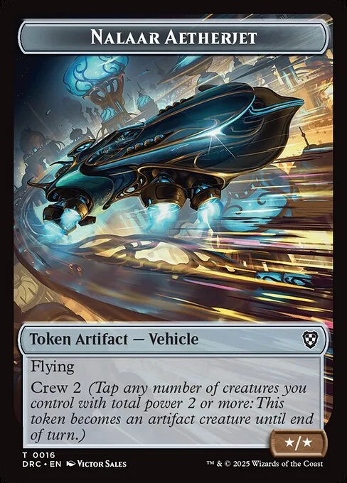 Nalaar Aetherjet, carta Magic di tipo Token Artifact — Vehicle illustrata da Victor Sales