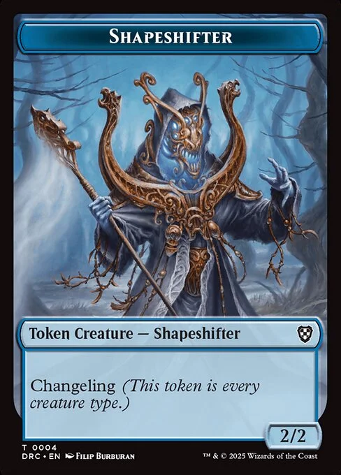 Shapeshifter, carta Magic di tipo Token Creature — Shapeshifter illustrata da Filip Burburan
