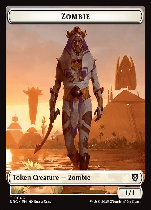 Zombie, carta Magic di tipo Token Creature — Zombie illustrata da Bram Sels