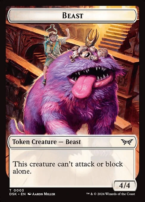 Beast, carta Magic di tipo Token Creature — Beast illustrata da Aaron Miller