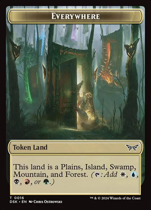 Everywhere, carta Magic di tipo Token Land illustrata da Chris Ostrowski