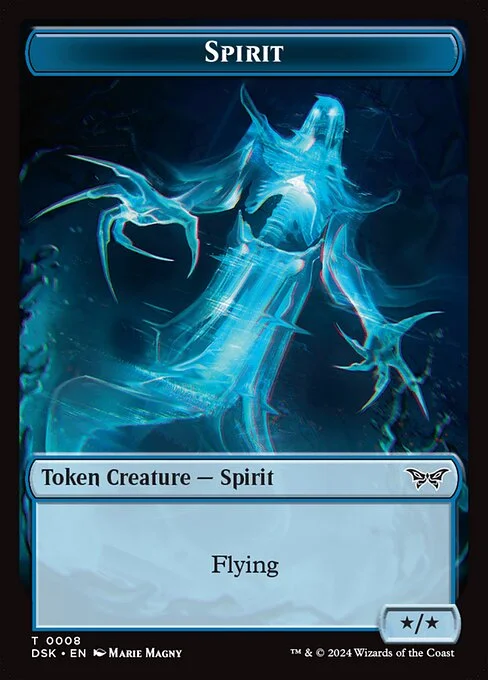 Spirit, carta Magic di tipo Token Creature — Spirit illustrata da Marie Magny