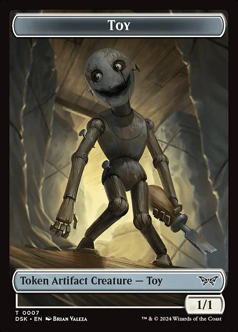Toy, carta Magic di tipo Token Artifact Creature — Toy illustrata da Brian Valeza