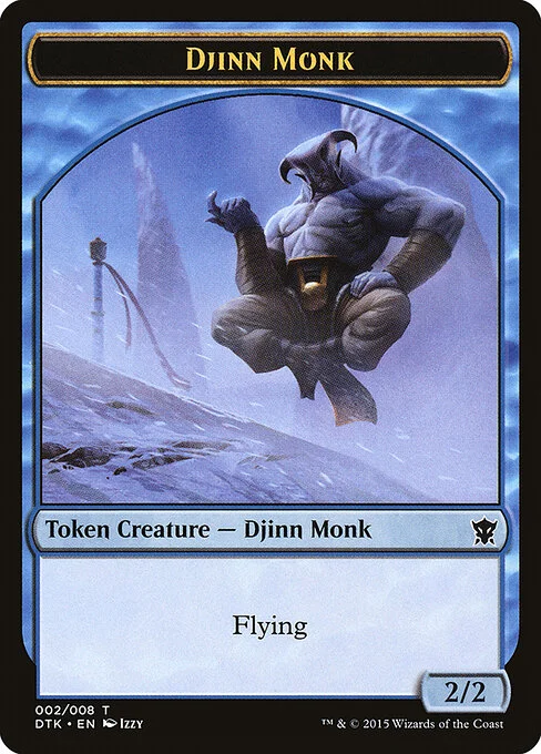 Djinn Monk, carta Magic di tipo Token Creature — Djinn Monk illustrata da Izzy
