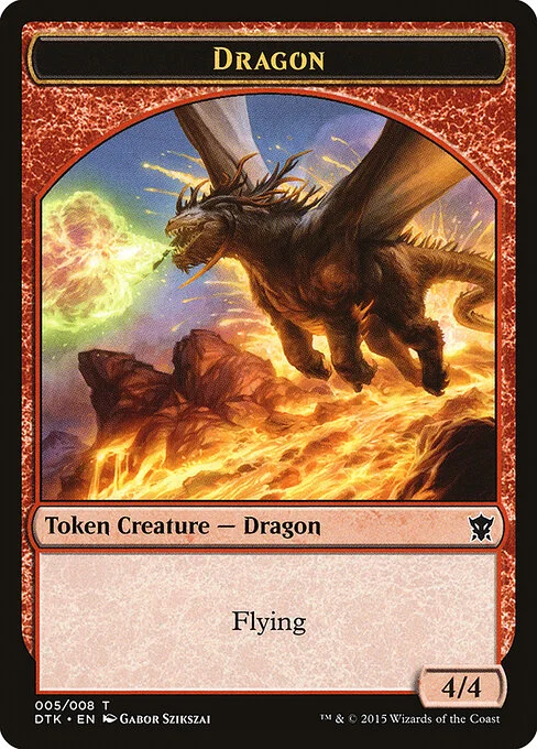 Dragon, carta Magic di tipo Token Creature — Dragon illustrata da Gabor Szikszai