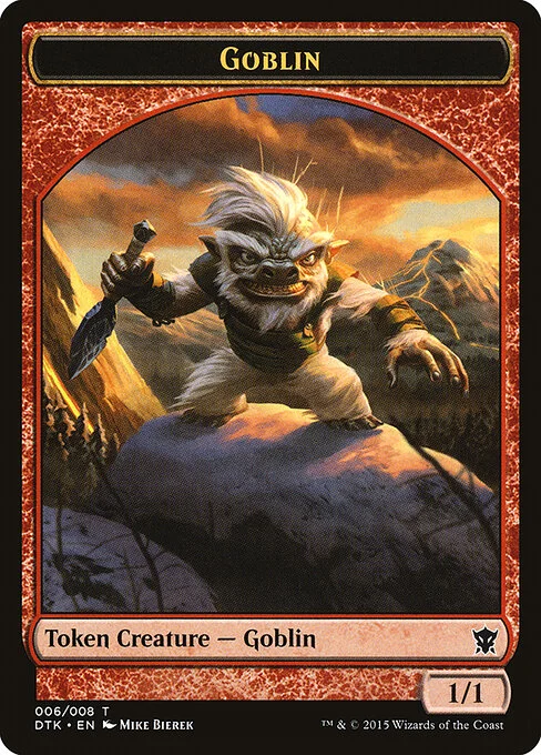 Goblin, carta Magic di tipo Token Creature — Goblin illustrata da Mike Bierek