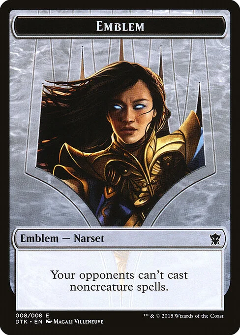 Narset Transcendent Emblem, carta Magic di tipo Emblem — Narset illustrata da Magali Villeneuve