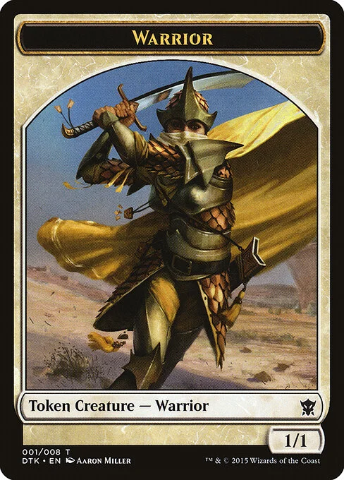 Warrior, carta Magic di tipo Token Creature — Warrior illustrata da Aaron Miller