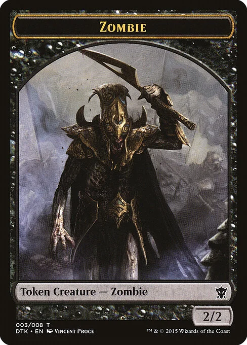 Zombie, carta Magic di tipo Token Creature — Zombie illustrata da Vincent Proce