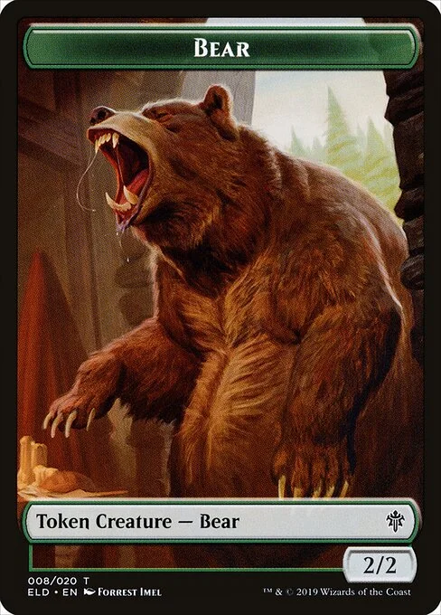 Bear, carta Magic di tipo Token Creature — Bear illustrata da Forrest Imel
