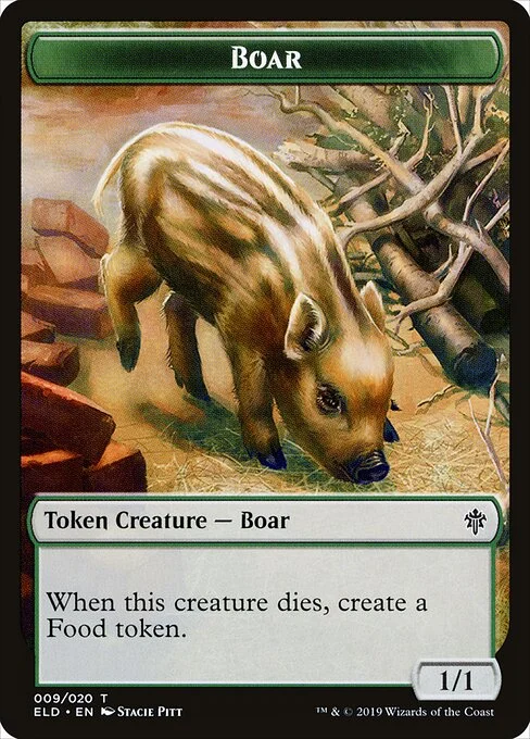 Boar, carta Magic di tipo Token Creature — Boar illustrata da Stacie Pitt