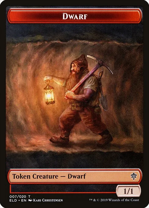 Dwarf, carta Magic di tipo Token Creature — Dwarf illustrata da Kari Christensen