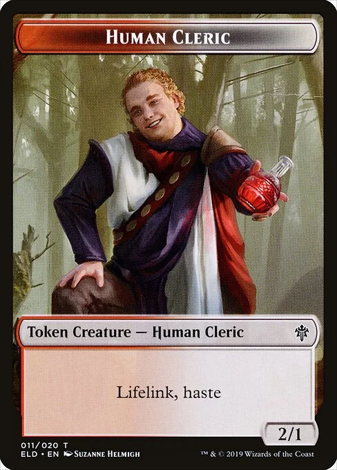 Human Cleric, carta Magic di tipo Token Creature — Human Cleric illustrata da Suzanne Helmigh