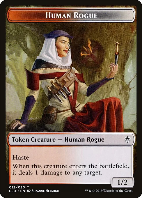 Human Rogue, carta Magic di tipo Token Creature — Human Rogue illustrata da Suzanne Helmigh