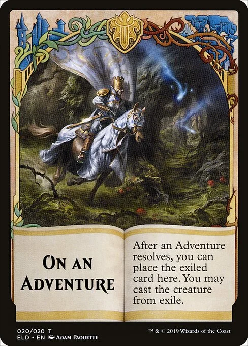 On an Adventure, carta Magic di tipo Card illustrata da Adam Paquette