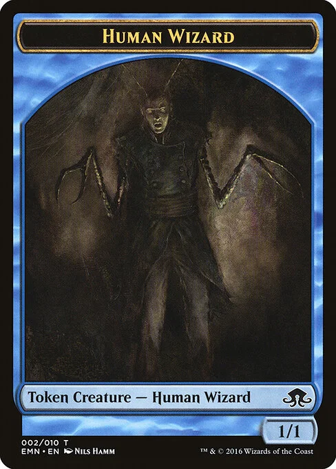 Human Wizard, carta Magic di tipo Token Creature — Human Wizard illustrata da Nils Hamm