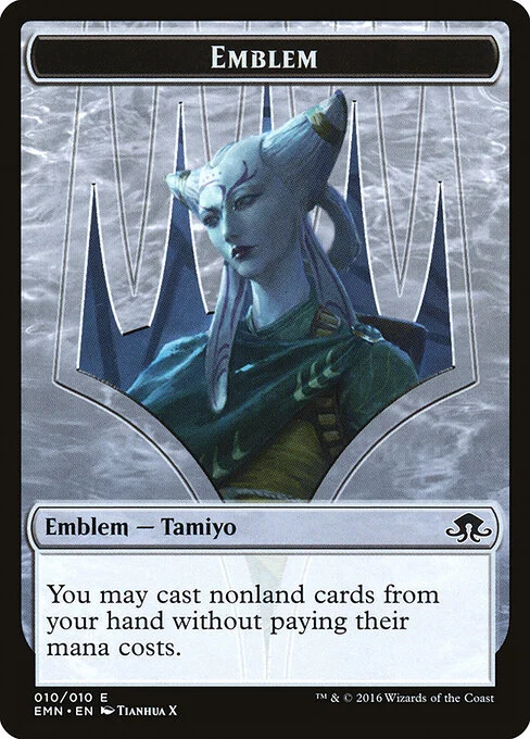 Tamiyo, Field Researcher Emblem, carta Magic di tipo Emblem — Tamiyo illustrata da Tianhua X