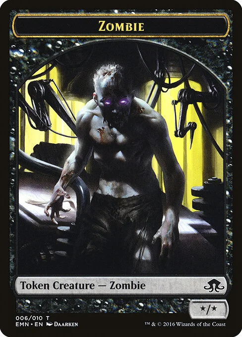 Zombie, carta Magic di tipo Token Creature — Zombie illustrata da Daarken
