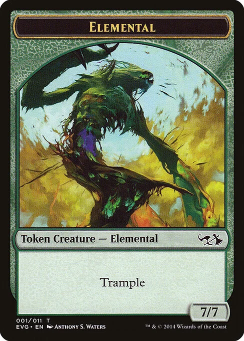 Elemental, carta Magic di tipo Token Creature — Elemental illustrata da Anthony S. Waters
