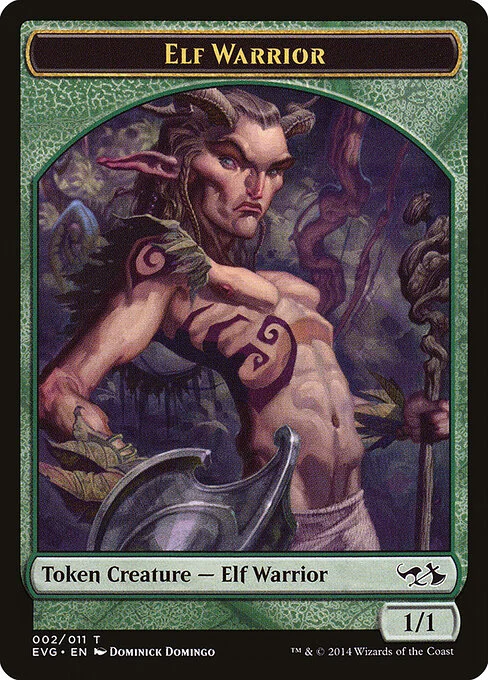 Elf Warrior, carta Magic di tipo Token Creature — Elf Warrior illustrata da Dominick Domingo