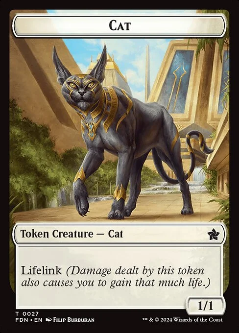 Cat, carta Magic di tipo Token Creature — Cat illustrata da Filip Burburan