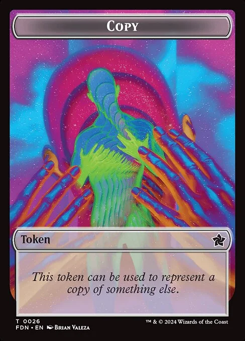 Copy, carta Magic di tipo Token illustrata da Brian Valeza