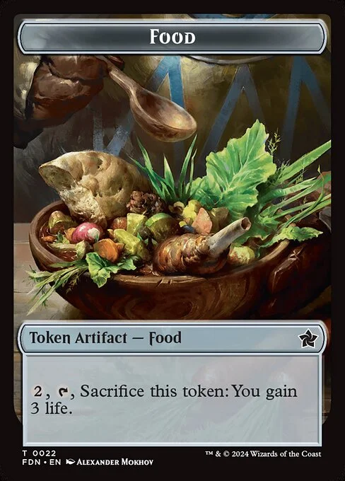 Food, carta Magic di tipo Token Artifact — Food illustrata da Alexander Mokhov