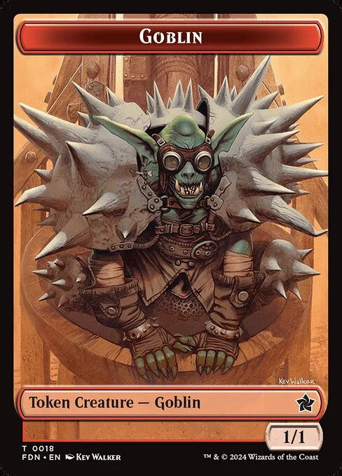Goblin, carta Magic di tipo Token Creature — Goblin illustrata da Kev Walker
