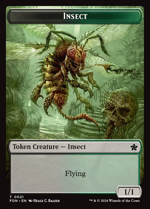Insect, carta Magic di tipo Token Creature — Insect illustrata da Helge C. Balzer